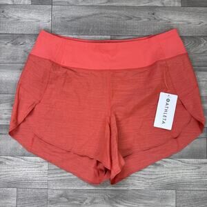 Athleta Run With It Textured 3.5" Inseam Shorts Orange sz 1X